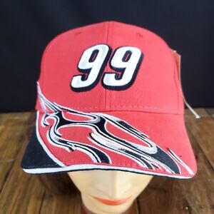Carl Edwards Side Flame Embroidered Ball Baseball Cap Hat